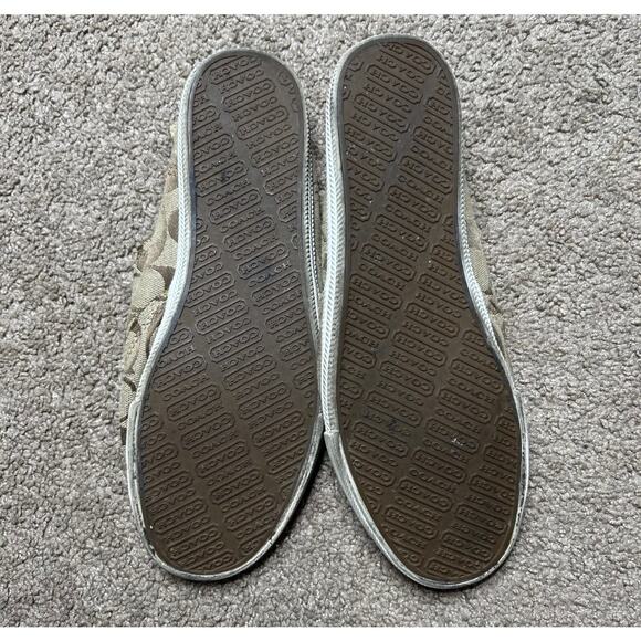 Coach Womens Size 8.5B Katie Canvas Slip On Sneaker Brown Signature Shoes - Picture 5 of 5